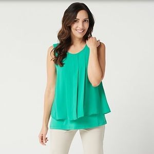 ✨HP✨J.Crew Layered Green Tank Top